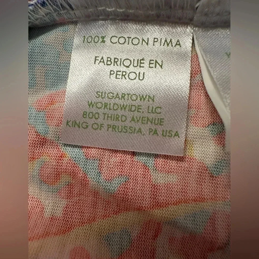 Lilly Pulitzer elastic waist knee length floral multicolored skirt